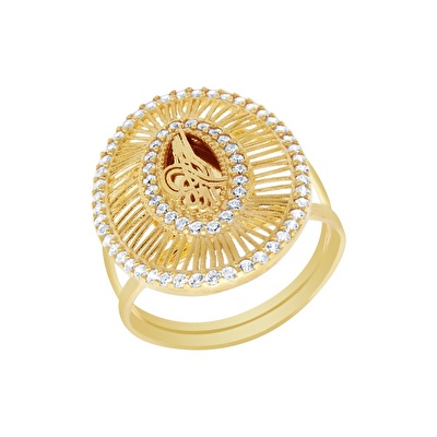 22 Ayar Sarı Altın Tuğra Yüzük