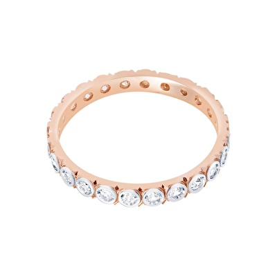 14 Ayar Rose-Beyaz Altın Modern Alyans