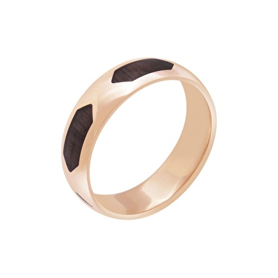 14 Ayar Rose Altın Modern Alyans