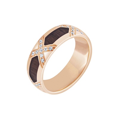 14 Ayar Rose Altın Modern Alyans