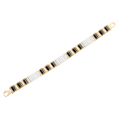 14 Ayar Sarı-Beyaz Altın Trend Bileklik