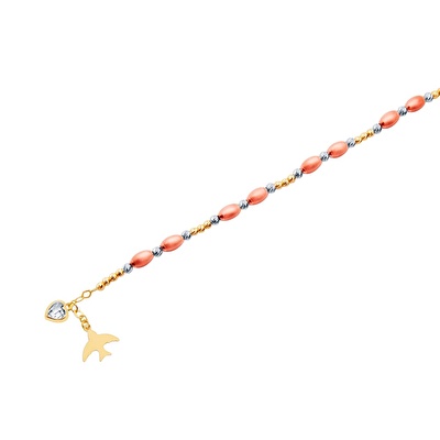 14 Ayar 3 Renkli Altın Dorika Bileklik