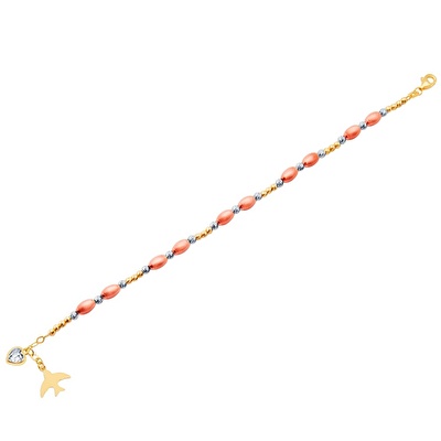 14 Ayar 3 Renkli Altın Dorika Bileklik