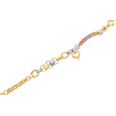 14 Ayar 3 Renkli Altın Dorika Bileklik