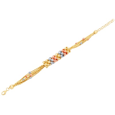 14 Ayar 3 Renkli Altın Dorika Bileklik