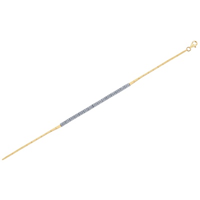 14 Ayar Sarı-Beyaz Altın Suyolu Bileklik