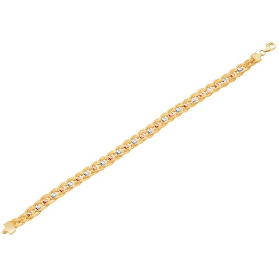 14 Ayar 3 Renkli Altın Dorika Bileklik