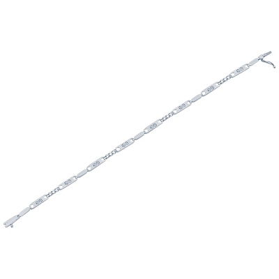 14 Ayar Beyaz Altın Zincir Bileklik