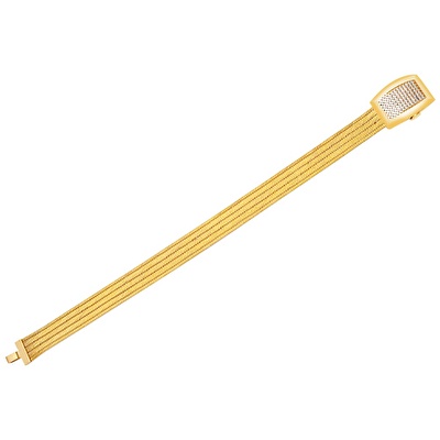 22 Ayar Sarı Altın Trabzon Hasır Bileklik