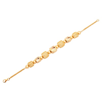 22 Ayar Sarı Altın Taşsız Bileklik