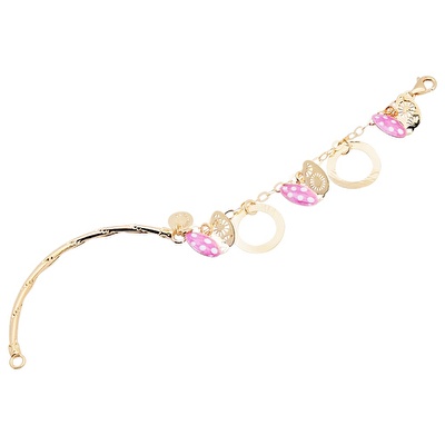 14 Ayar Sarı Altın Kelebek Çocuk Bileklik