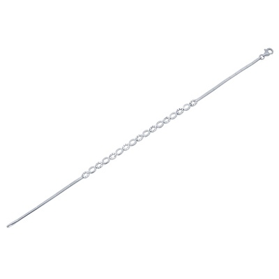 14 Ayar Beyaz Altın Taşlı Bileklik