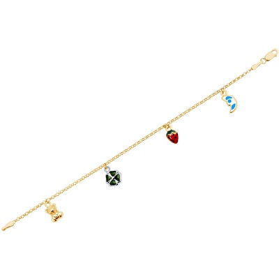 14 Ayar Sarı Altın Çocuk Bileklik