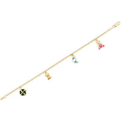 14 Ayar Sarı Altın Çocuk Bileklik