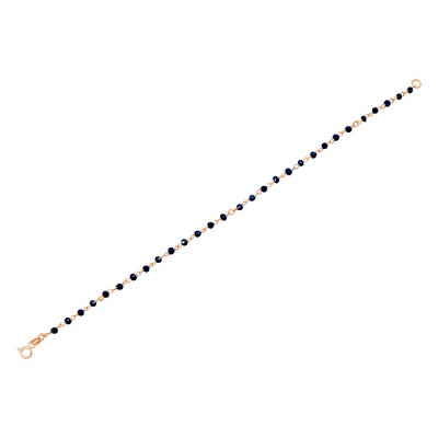 14 Ayar Rose Altın Mavi Taşlı Bileklik