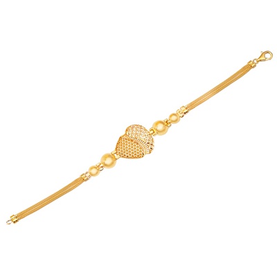 22 Ayar Sarı Altın Taşsız Bileklik