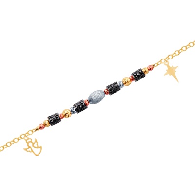 14 Ayar 3 Renkli Altın Dorika Bileklik