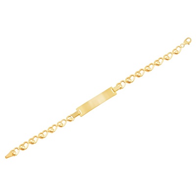 14 Ayar Sarı Altın Künye Bileklik