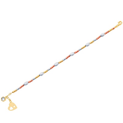 14 Ayar 3 Renkli Altın Dorika Bileklik