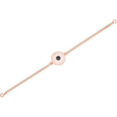 14 Ayar Rose Altın Saat Figürlü Bileklik