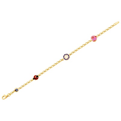 14 Ayar Sarı Altın Çocuk Bileklik