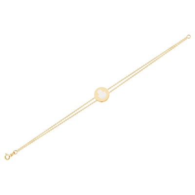 14 Ayar Sarı Altın Fatma Ana Eli Zincir Bileklik