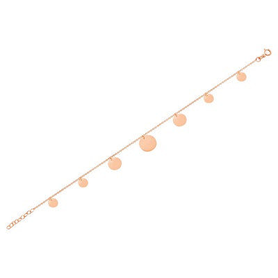 14 Ayar Rose Altın Pullu Bileklik