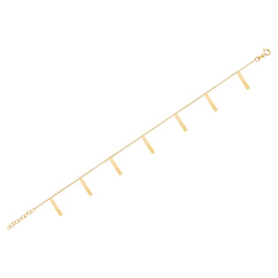 14 Ayar Sarı Altın Taşsız Bileklik