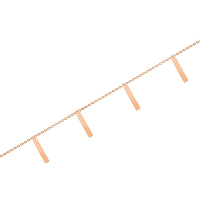 14 Ayar Rose Altın Taşsız Bileklik