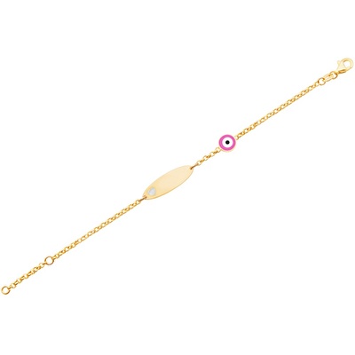 14 Ayar Sarı Altın Künye Bileklik