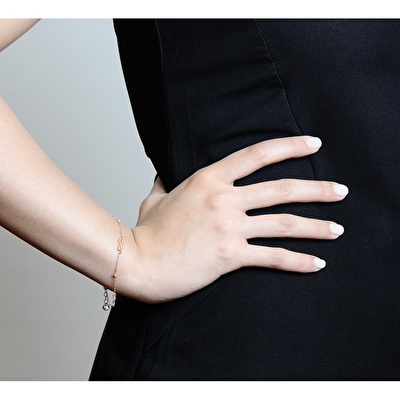 14 Ayar 3 Renkli Altın Sonsuzluk Dorika Bileklik