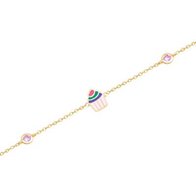 14 Ayar Sarı Altın Çocuk Bileklik