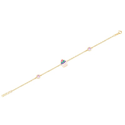 14 Ayar Sarı Altın Çocuk Bileklik