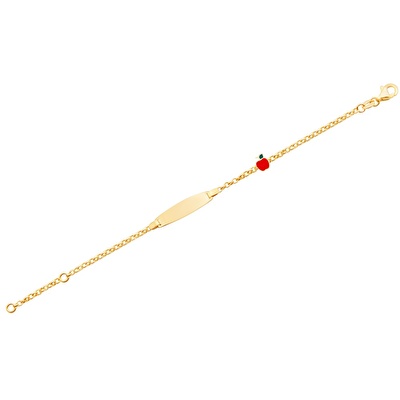 14 Ayar Sarı Altın Künye Bileklik