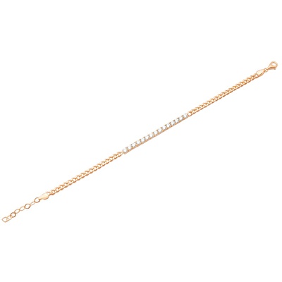 14 Ayar Rose Altın Taşlı Zincir Bileklik