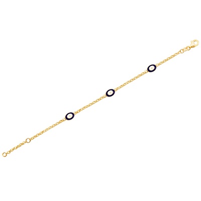 14 Ayar Sarı Altın Nazar Boncuklu Bileklik