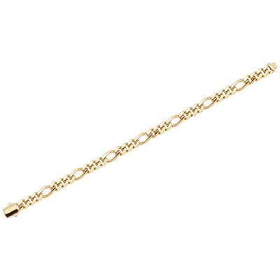 14 Ayar Sarı Altın Taşsız Gurmet Bileklik