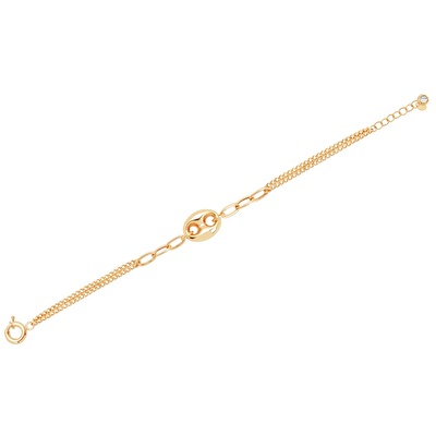 14 Ayar Sarı Altın Trend Zincir Bileklik