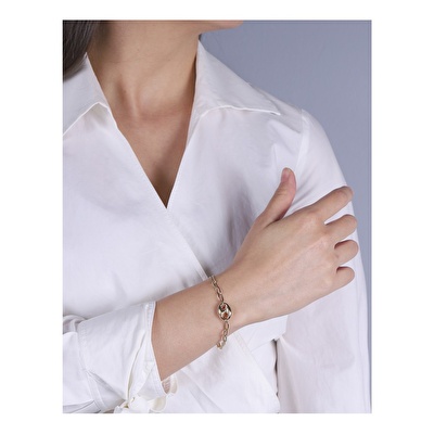 14 Ayar Sarı Altın Trend Zincir Bileklik