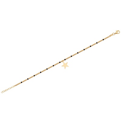 14 Ayar Sarı Altın Yıldız Dorika Bileklik