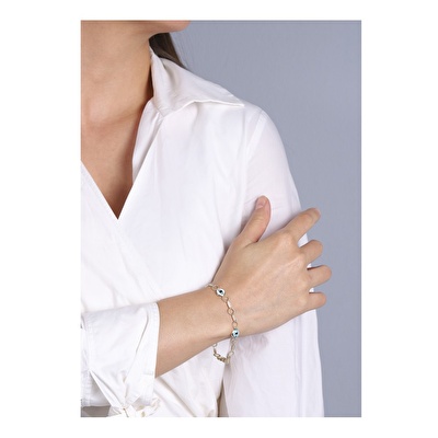 14 Ayar Sarı Altın Nazar Boncuklu Bileklik