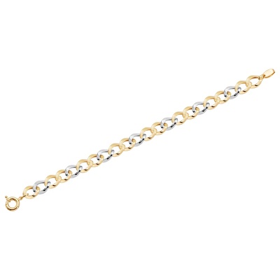 14 Ayar Sarı-Beyaz Altın Zincir Bileklik