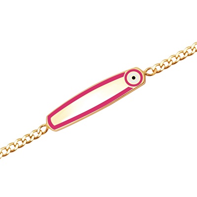 14 Ayar Sarı Altın Künye Bileklik