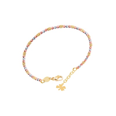 14 Ayar 3 Renkli Altın Dorika Bilezik