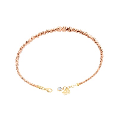 14 Ayar Rose-Sarı Altın Dorika Bilezik