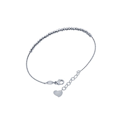 14 Ayar Beyaz Altın Dorika Bilezik