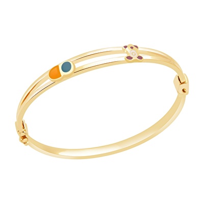 14 Ayar Sarı Altın Ayı  Figürlü Bilezik