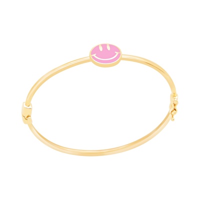 14 Ayar Sarı Altın Mineli Kelepçe Bilezik