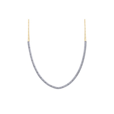 14 Ayar Sarı-Beyaz Altın Klasik Gerdanlık