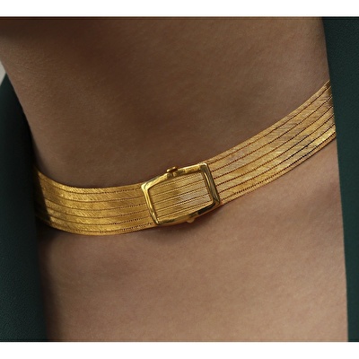 22 Ayar Sarı Altın Trabzon Hasır Gerdanlık